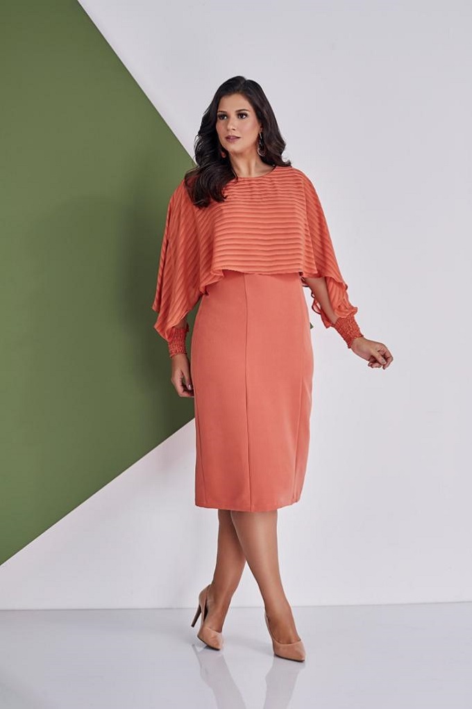 Vestido alfaiataria goiaba